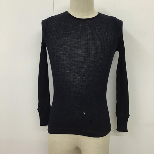 ジチピ gicipi カットソー 長袖 長袖カットソー クルーネックカットソー ロングスリーブカットソー リブカットソー ストレッチ 3 無地 紺 / ネイビー /  レディース USED 古着 中古 10099262