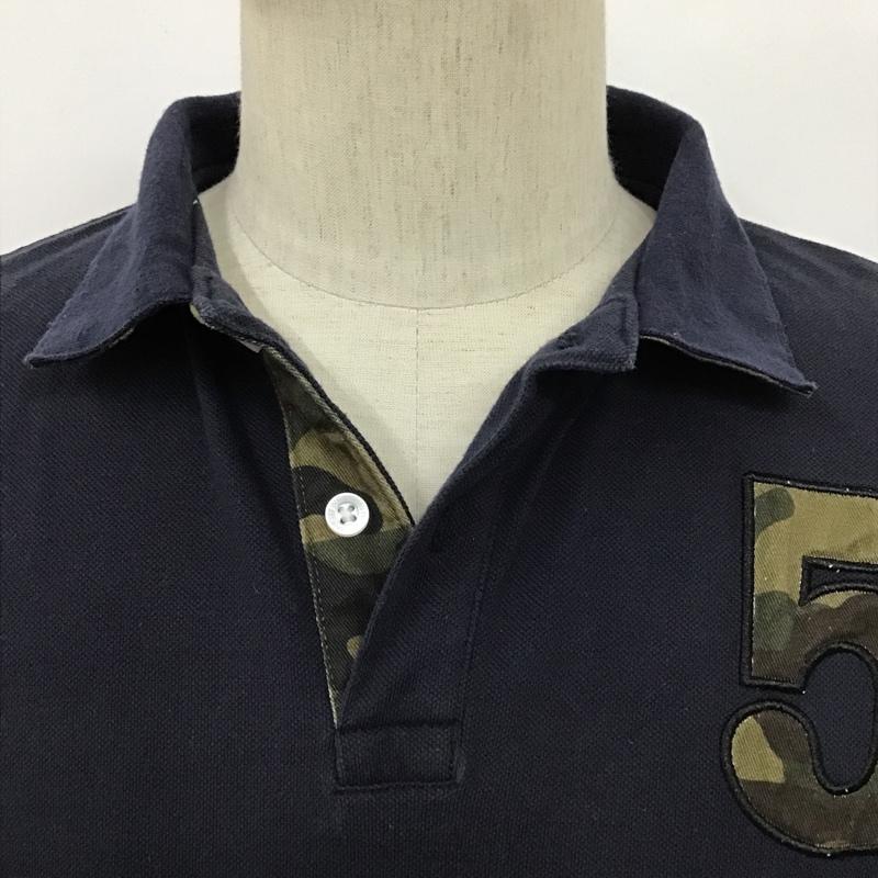ビームス ハート BEAMS HEART ポロシャツ 半袖 L 無地 紺 / ネイビー / メンズ USED 古着 中古 10099272