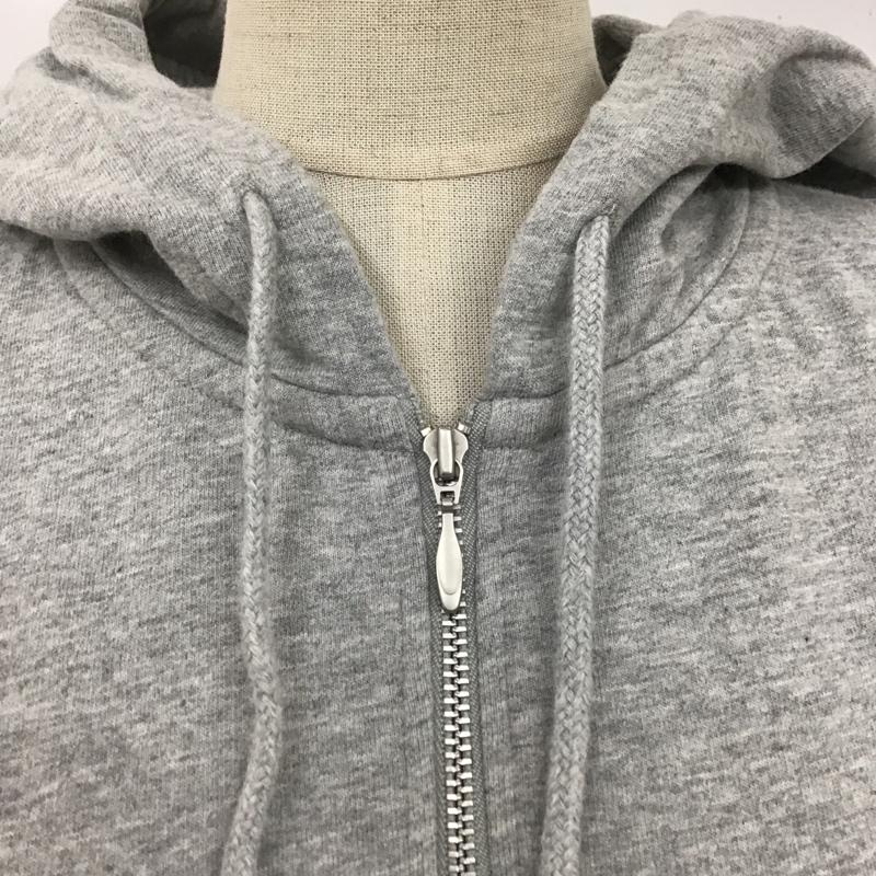 エックスガール X-girl ワンピース ロングスカート RUSSELL ATHLETIC スウェットパーカー ハーフジップ バックスリット 2 ロゴ、文字 灰 / グレー / レディース USED 古着 中古 10099315