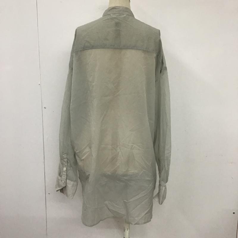 スライ SLY シャツ、ブラウス 長袖 030FSL30-4830 SHEER STAND COLLARシャツ シアー FREE 無地 灰 / グレー / レディース USED 古着 中古 10099322