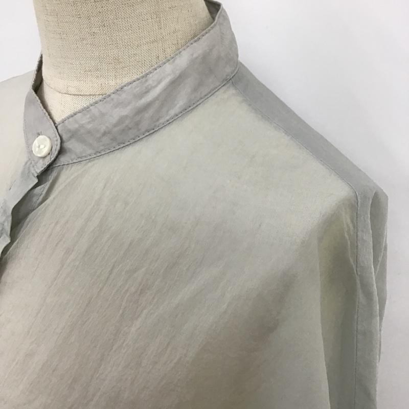 スライ SLY シャツ、ブラウス 長袖 030FSL30-4830 SHEER STAND COLLARシャツ シアー FREE 無地 灰 / グレー / レディース USED 古着 中古 10099322