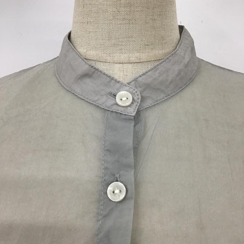 スライ SLY シャツ、ブラウス 長袖 030FSL30-4830 SHEER STAND COLLARシャツ シアー FREE 無地 灰 / グレー / レディース USED 古着 中古 10099322