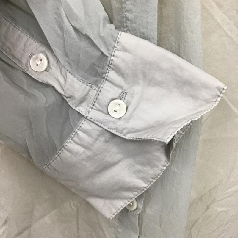 スライ SLY シャツ、ブラウス 長袖 030FSL30-4830 SHEER STAND COLLARシャツ シアー FREE 無地 灰 / グレー / レディース USED 古着 中古 10099322