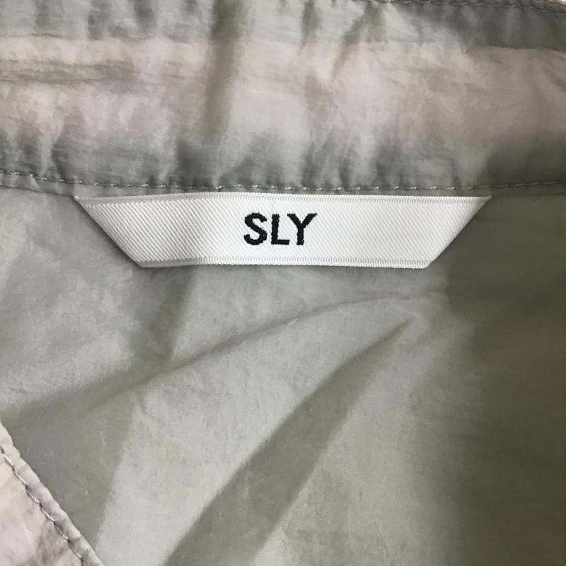スライ SLY シャツ、ブラウス 長袖 030FSL30-4830 SHEER STAND COLLARシャツ シアー FREE 無地 灰 / グレー / レディース USED 古着 中古 10099322