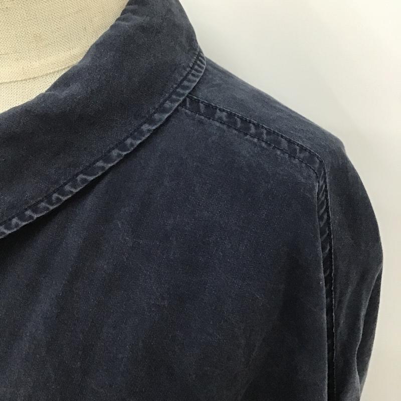 マウジー MOUSSY シャツ、ブラウス 長袖 0108SB30-1960 ワークシャツ バックプリント FREE ロゴ、文字 紺 / ネイビー / レディース USED 古着 中古 10099333