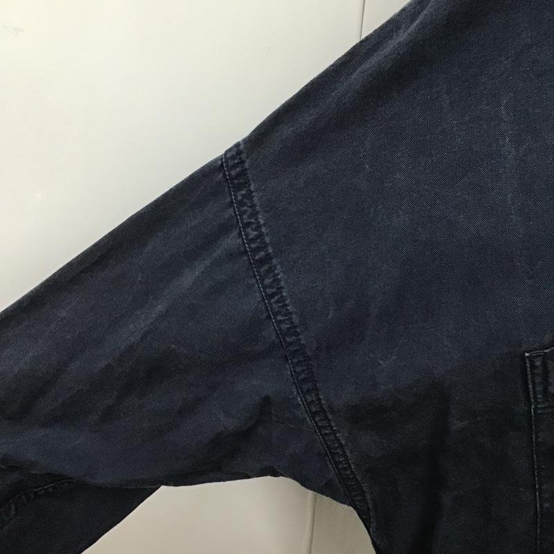 マウジー MOUSSY シャツ、ブラウス 長袖 0108SB30-1960 ワークシャツ バックプリント FREE ロゴ、文字 紺 / ネイビー / レディース USED 古着 中古 10099333