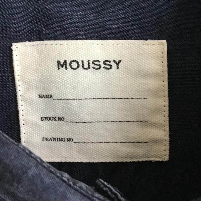 マウジー MOUSSY シャツ、ブラウス 長袖 0108SB30-1960 ワークシャツ バックプリント FREE ロゴ、文字 紺 / ネイビー / レディース USED 古着 中古 10099333