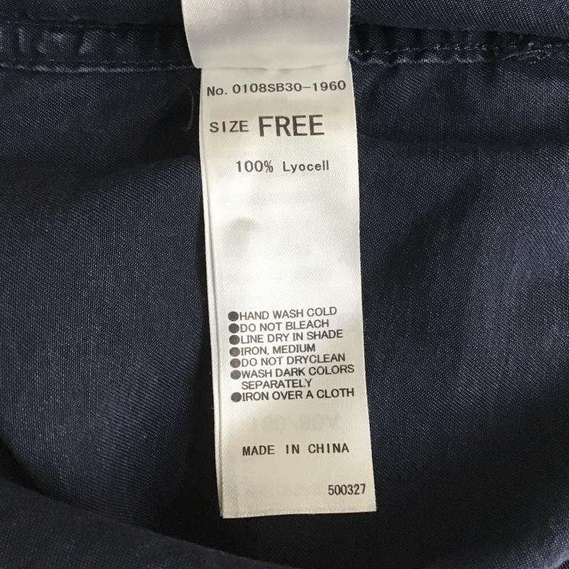 マウジー MOUSSY シャツ、ブラウス 長袖 0108SB30-1960 ワークシャツ バックプリント FREE ロゴ、文字 紺 / ネイビー / レディース USED 古着 中古 10099333