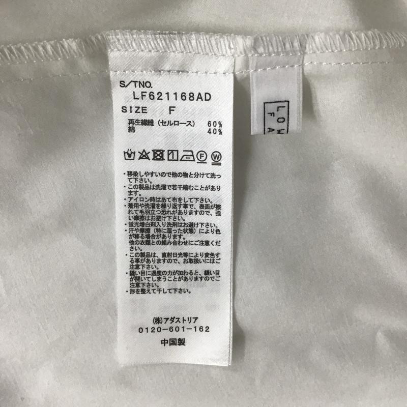 ローリーズファーム LOWRYS FARM カットソー 半袖 LF621168 タックシャツSS タグ付き FREE 無地 白 / ホワイト /  レディース USED 古着 中古 10099341