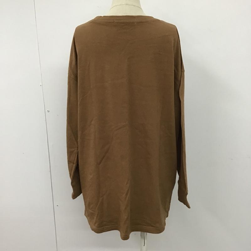 ユーエスポロアッスン U.S.POLO ASSN. カットソー 長袖 長袖カットソー クルーネックカットソー 長袖Tシャツ ロングスリーブカットソー L ロゴ、文字 茶 / ブラウン / レディース USED 古着 中古 10099361