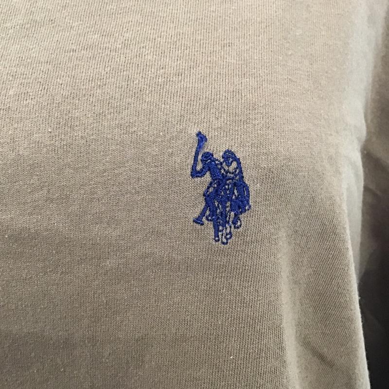 ユーエスポロアッスン U.S.POLO ASSN. カットソー 長袖 長袖カットソー クルーネックカットソー 長袖Tシャツ ロングスリーブカットソー L ロゴ、文字 茶 / ブラウン / レディース USED 古着 中古 10099361