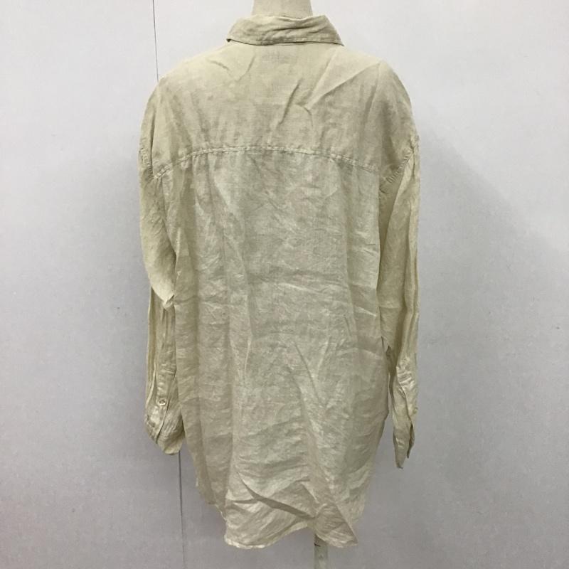 ニコアンド niko and... シャツ、ブラウス 長袖 長袖シャツ カラーシャツ 無地シャツ カジュアルシャツ M 無地 ベージュ / ベージュ / レディース USED 古着 中古 10099366