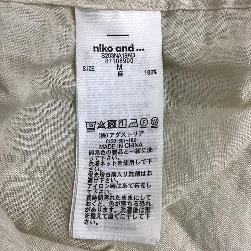ニコアンド niko and... シャツ、ブラウス 長袖 長袖シャツ カラーシャツ 無地シャツ カジュアルシャツ M 無地 ベージュ / ベージュ / レディース USED 古着 中古 10099366