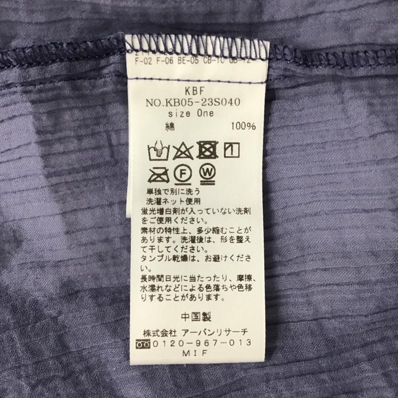 ケービーエフ KBF シャツ、ブラウス 長袖 KB05-23S040 楊柳ガーゼシャツ 長袖シャツ カラーシャツ カジュアルシャツ FREE 無地 紫 / パープル / レディース USED 古着 中古 10099378
