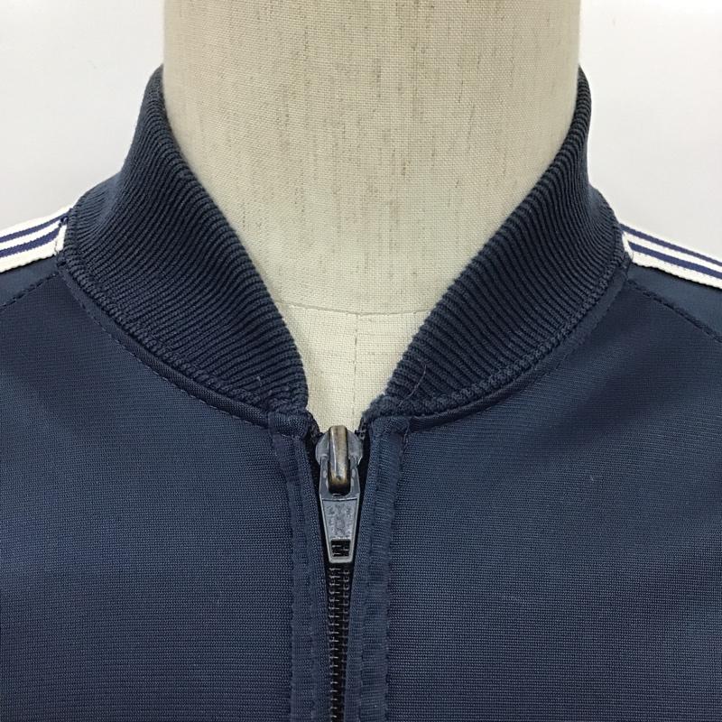 アディダス adidas ジャケット、上着 ジャンパー、ブルゾン ジップアップジャケット ジャージ スポーツウェア 古着 ヴィンテージ 80s M ロゴ、文字 紺 / ネイビー / メンズ USED 古着 中古 10099397