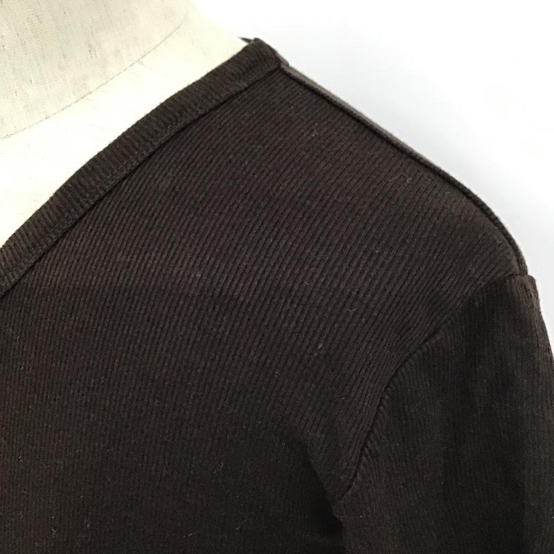 エーケーエム AKM カットソー 半袖 半袖カットソー 半袖Tシャツ 無地Tシャツ Vネックカットソー XL 無地 茶 / ブラウン / メンズ USED 古着 中古 10099406