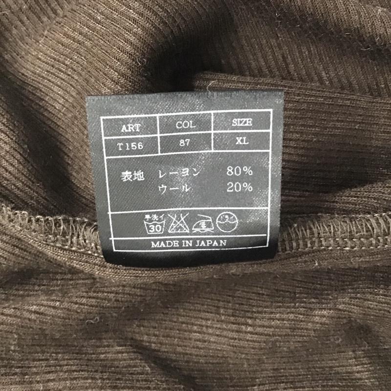 エーケーエム AKM カットソー 半袖 半袖カットソー 半袖Tシャツ 無地Tシャツ Vネックカットソー XL 無地 茶 / ブラウン / メンズ USED 古着 中古 10099406