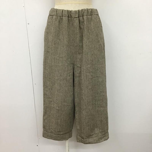 サマンサモスモス Samansa Mos2 パンツ スラックス YGI-1406174 センタープレスパンツ カジュアルパンツ スラックス ロールアップパンツ 総柄パンツ FREE 総柄 茶 / ブラウン /  レディース USED 古着 中古 10099413
