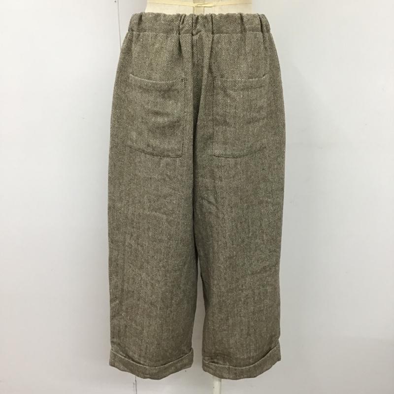 サマンサモスモス Samansa Mos2 パンツ スラックス YGI-1406174 センタープレスパンツ カジュアルパンツ スラックス ロールアップパンツ 総柄パンツ FREE 総柄 茶 / ブラウン /  レディース USED 古着 中古 10099413