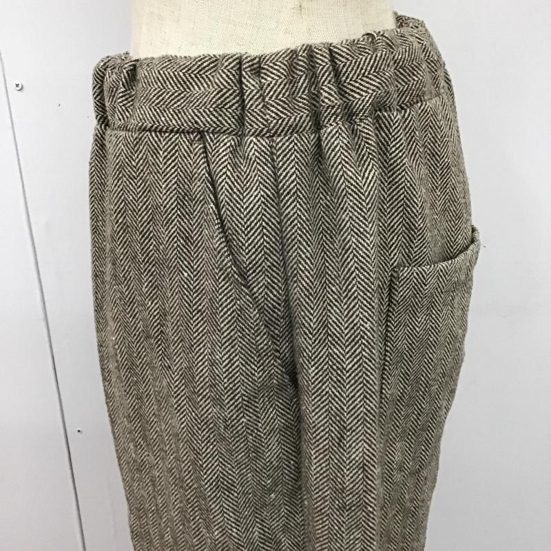 サマンサモスモス Samansa Mos2 パンツ スラックス YGI-1406174 センタープレスパンツ カジュアルパンツ スラックス ロールアップパンツ 総柄パンツ FREE 総柄 茶 / ブラウン /  レディース USED 古着 中古 10099413
