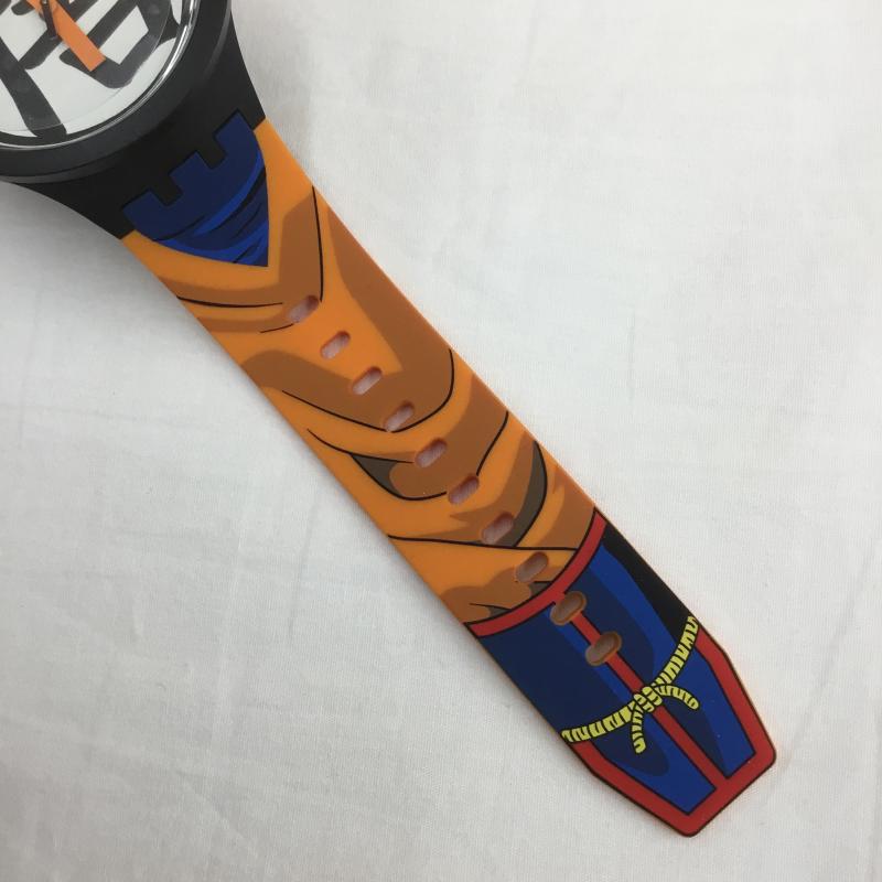 スウォッチ Swatch 腕時計 アナログ(クォーツ式) DRAGONBALL Z GOKU ドラゴンボールZ 悟空 SB01Z101 キャラクター 黒 / ブラック / X 橙 / オレンジ / メンズ USED 古着 中古 10099450