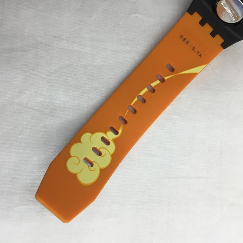 スウォッチ Swatch 腕時計 アナログ(クォーツ式) DRAGONBALL Z GOKU ドラゴンボールZ 悟空 SB01Z101 キャラクター 黒 / ブラック / X 橙 / オレンジ / メンズ USED 古着 中古 10099450