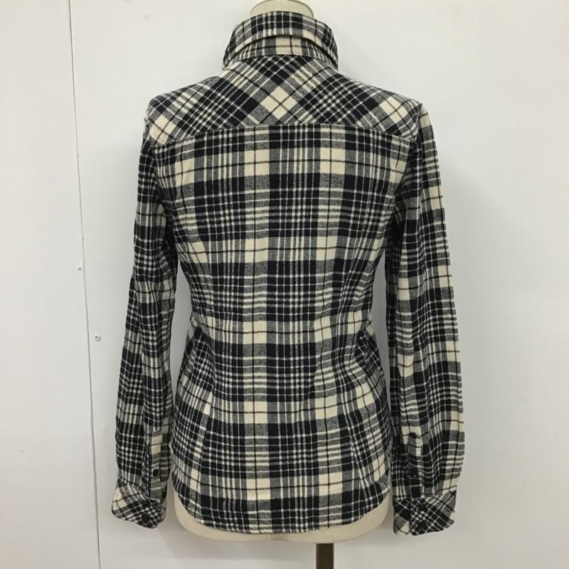 マウジー MOUSSY シャツ、ブラウス 長袖 0102AA30-6570 胸ポケット 1 チェック 黒 / ブラック / X アイボリー / アイボリー / レディース USED 古着 中古 10099466