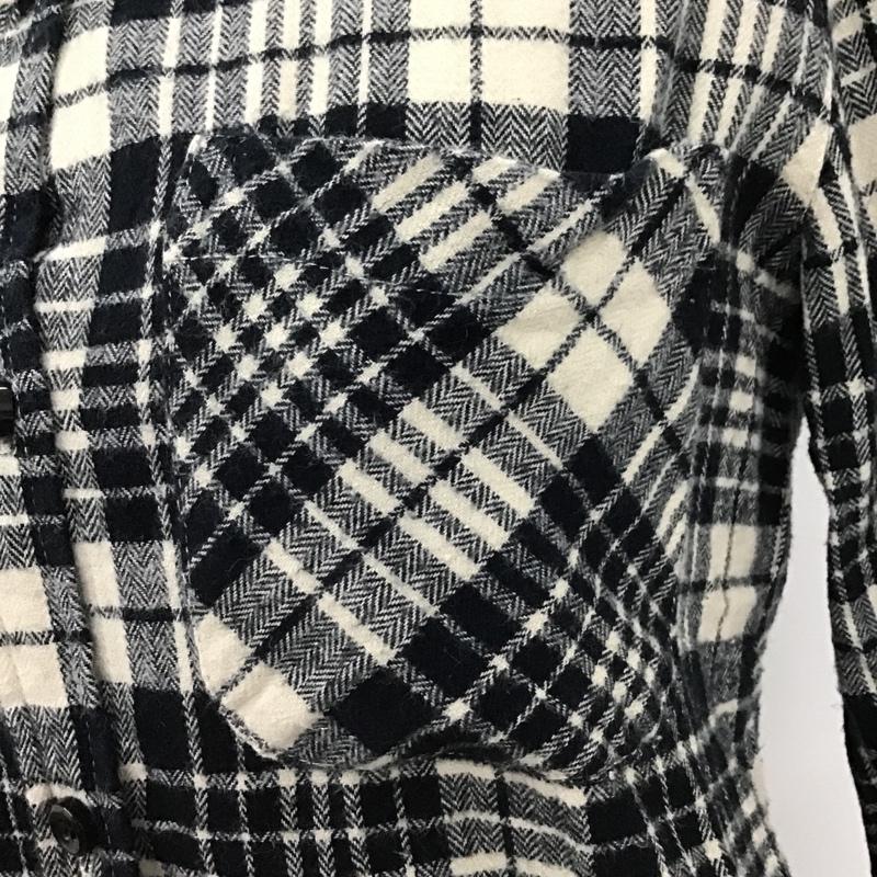 マウジー MOUSSY シャツ、ブラウス 長袖 0102AA30-6570 胸ポケット 1 チェック 黒 / ブラック / X アイボリー / アイボリー / レディース USED 古着 中古 10099466