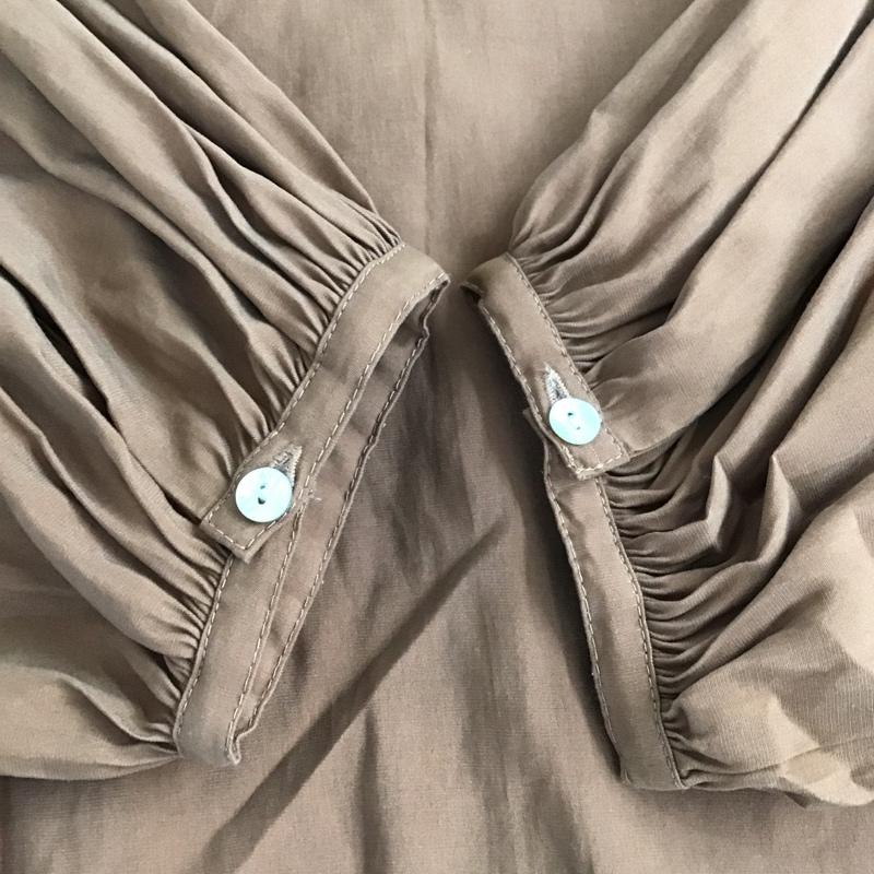 アングリッド Ungrid カットソー 長袖 112060420101-01 ショルダータックボリュームブラウス ダークオレンジ FREE 無地 茶 / ブラウン /  レディース USED 古着 中古 10099469