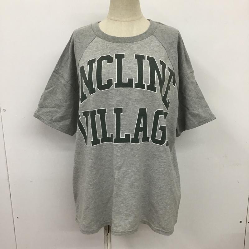 アングリッド Ungrid Tシャツ 半袖 112022750301-01 リメイクロゴプリントTee タグ付き FREE ロゴ、文字 灰 / グレー / レディース USED 古着 中古 10099484
