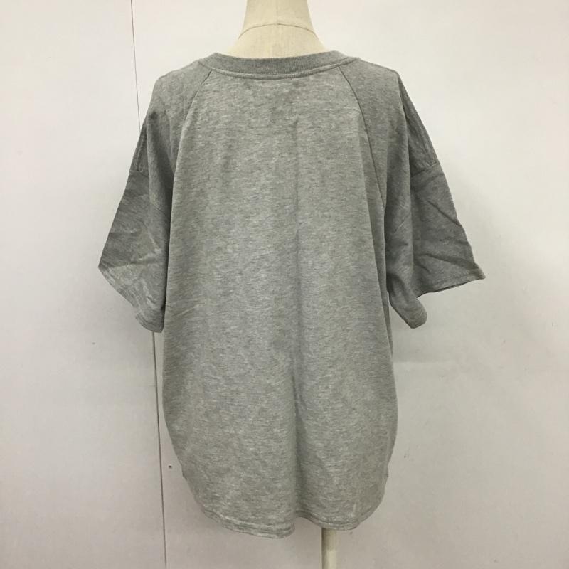 アングリッド Ungrid Tシャツ 半袖 112022750301-01 リメイクロゴプリントTee タグ付き FREE ロゴ、文字 灰 / グレー / レディース USED 古着 中古 10099484