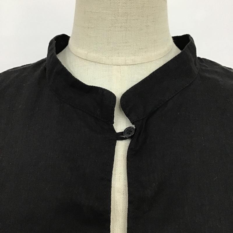 ジーナシス JEANASIS カットソー 半袖 JS063432CF リネンカフタンプルオーバーシャツ FREE 無地 黒 / ブラック /  レディース USED 古着 中古 10099485