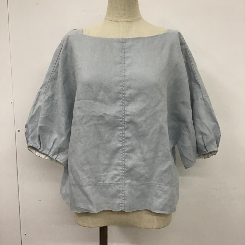 マッキントッシュフィロソフィー MACKINTOSH PHILOSOPH カットソー 半袖 H5M37-116-20 リネン 38 無地 水色 / ライトブルー /  レディース USED 古着 中古 10099488