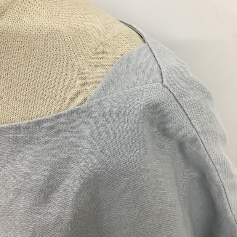 マッキントッシュフィロソフィー MACKINTOSH PHILOSOPH カットソー 半袖 H5M37-116-20 リネン 38 無地 水色 / ライトブルー /  レディース USED 古着 中古 10099488