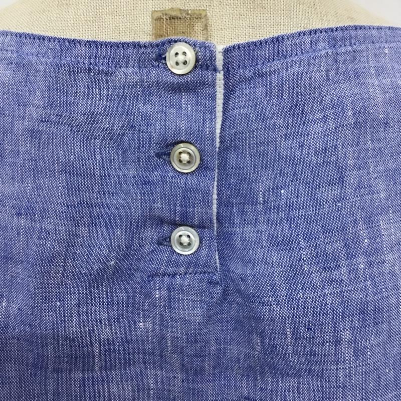 エルエルビーン L.L.Bean カットソー 七分袖 502108 リネン M 無地 水色 / ライトブルー /  レディース USED 古着 中古 10099490