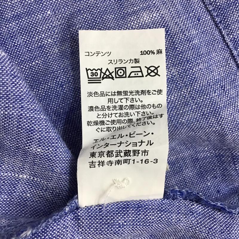 エルエルビーン L.L.Bean カットソー 七分袖 502108 リネン M 無地 水色 / ライトブルー /  レディース USED 古着 中古 10099490