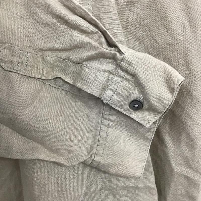 アーバンリサーチドアーズ URBAN RESEARCH DOORS カットソー 七分袖 DR15-23M504 リネンVネックワイドプルオーバー 無地 ベージュ / ベージュ /  レディース USED 古着 中古 10099493