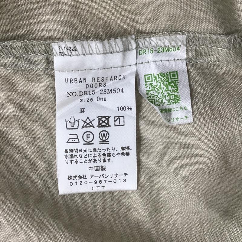 アーバンリサーチドアーズ URBAN RESEARCH DOORS カットソー 七分袖 DR15-23M504 リネンVネックワイドプルオーバー 無地 ベージュ / ベージュ /  レディース USED 古着 中古 10099493