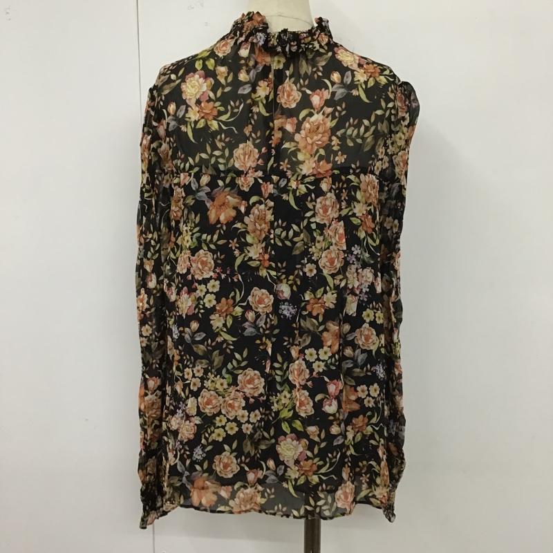 ザラ ZARA カットソー 長袖 4043 272 800 シアー M 花柄 マルチカラー / マルチカラー /  レディース USED 古着 中古 10099503