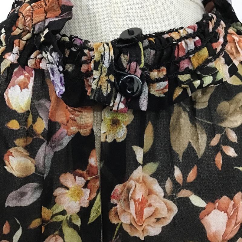 ザラ ZARA カットソー 長袖 4043 272 800 シアー M 花柄 マルチカラー / マルチカラー /  レディース USED 古着 中古 10099503