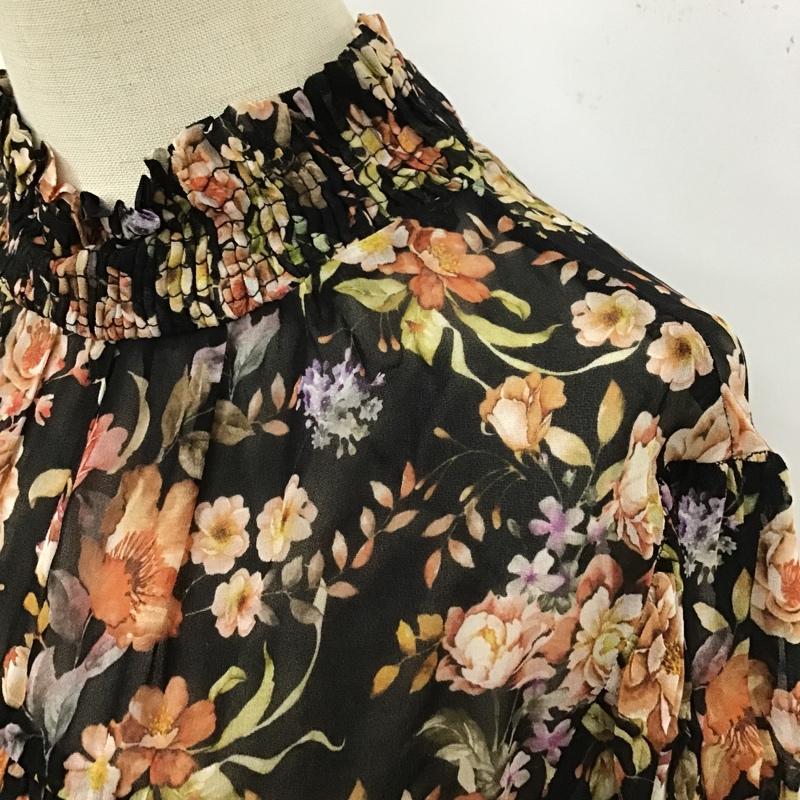 ザラ ZARA カットソー 長袖 4043 272 800 シアー M 花柄 マルチカラー / マルチカラー /  レディース USED 古着 中古 10099503