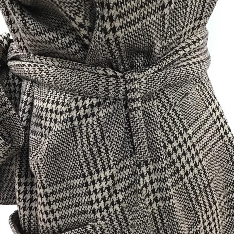 ダブルクローゼット w closet カーディガン 長袖 290640 ガウン ロング丈 チェック ベージュ / ベージュ / X 茶 / ブラウン / レディース USED 古着 中古 10099512