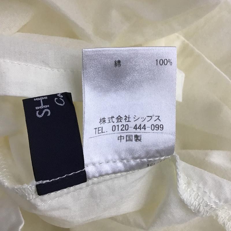 シップスカラーズ SHIPS COLORS カットソー 半袖 半袖カットソー 半袖Tシャツ 無地Tシャツ Vネックカットソー FREE 無地 オフホワイト / オフホワイト / レディース USED 古着 中古 10099594