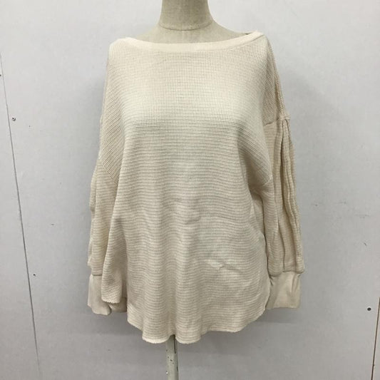 ジーナシス JEANASIS カットソー 長袖 JS062748SB ヘムラウンドカットソー FREE 無地 アイボリー / アイボリー /  レディース USED 古着 中古 10099601