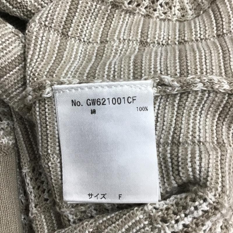 グローバルワーク GLOBAL WORK ベスト ベスト GW621001CF Vネック ニットベスト プルオーバー FREE 総柄 白 / ホワイト / X ベージュ / ベージュ / レディース USED 古着 中古 10099603