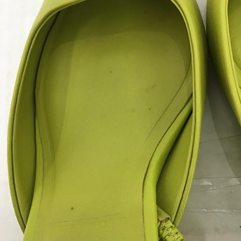 ザラ ZARA ミュール ミュール 2200 810 033 ポインテッドトゥ EU35 無地 黄緑 / イエローグリーン / レディース USED 古着 中古 10099618