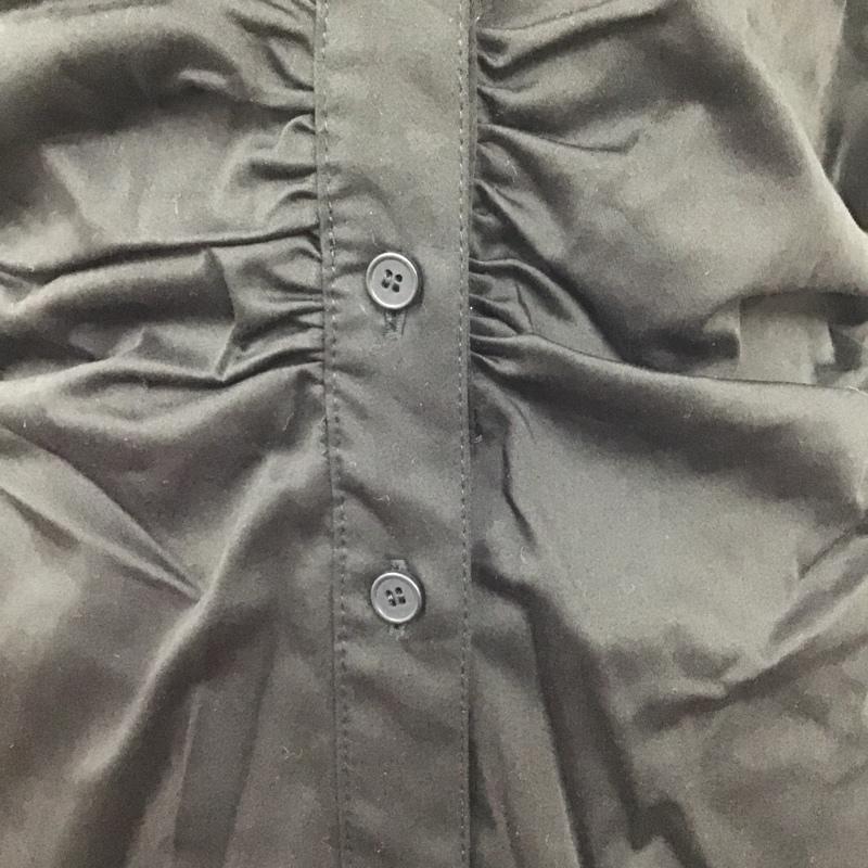 ザラ ZARA ワンピース ミニスカート 8639 371 800 シャツワンピース 半袖 M 無地 黒 / ブラック / レディース USED 古着 中古 10099638