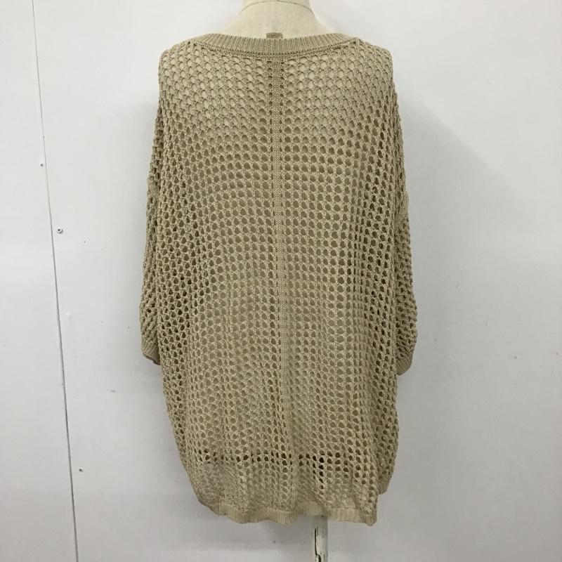 ローリーズファーム LOWRYS FARM カットソー 半袖 LF622130TS 透かし編み FREE 無地 ベージュ / ベージュ /  レディース USED 古着 中古 10099678