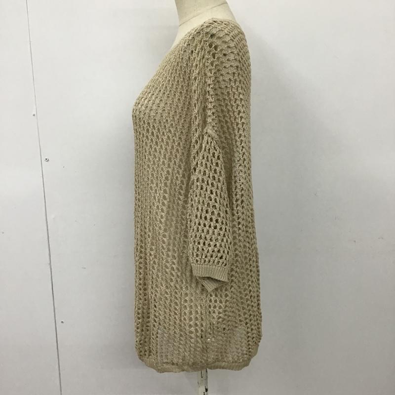ローリーズファーム LOWRYS FARM カットソー 半袖 LF622130TS 透かし編み FREE 無地 ベージュ / ベージュ /  レディース USED 古着 中古 10099678