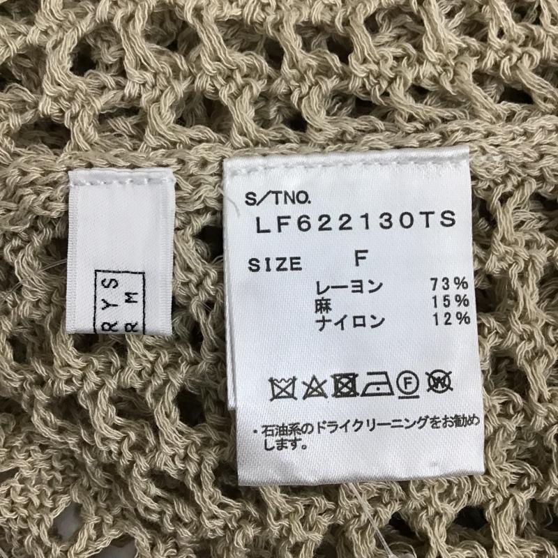 ローリーズファーム LOWRYS FARM カットソー 半袖 LF622130TS 透かし編み FREE 無地 ベージュ / ベージュ /  レディース USED 古着 中古 10099678